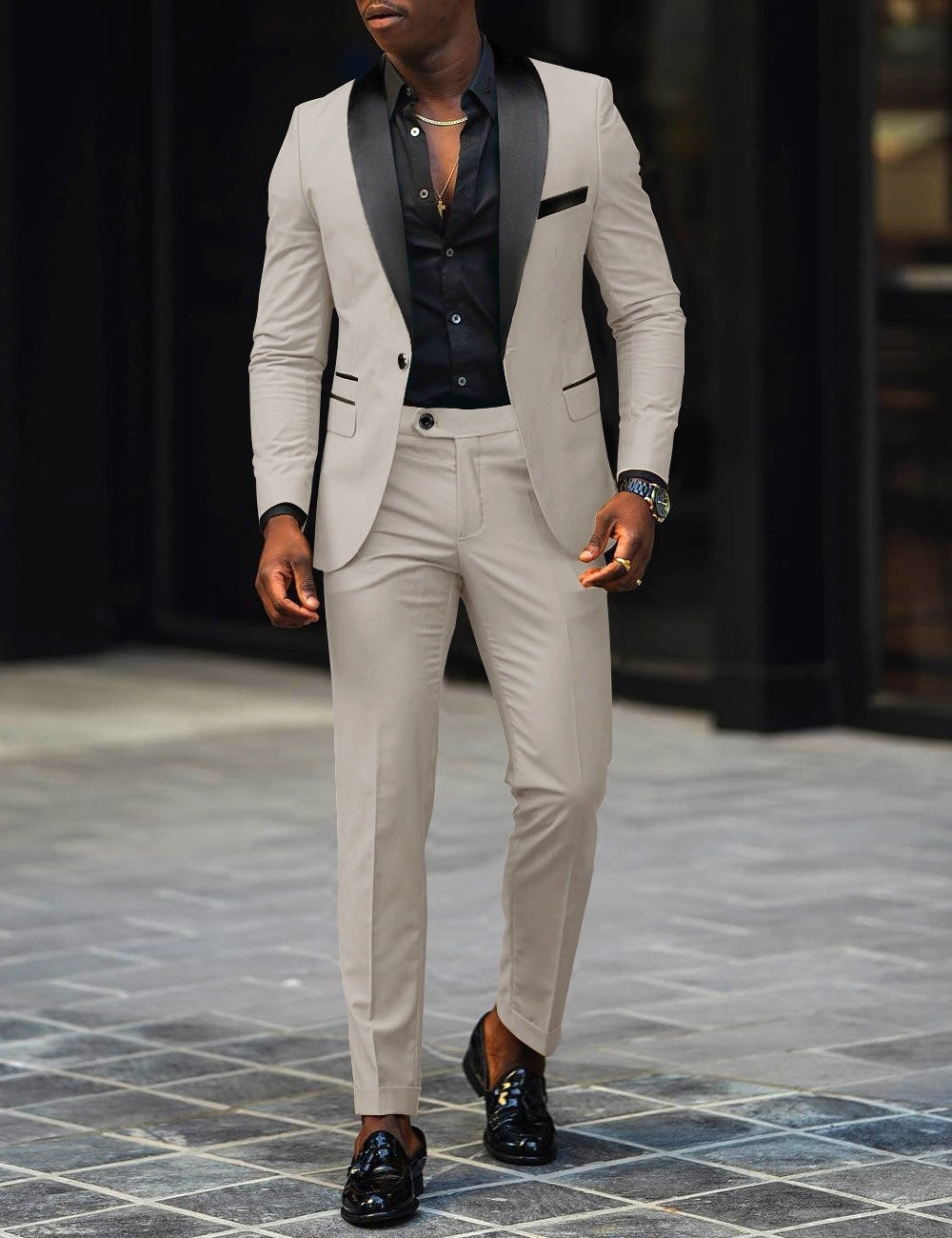 Dress Autumn Men's Business Casual Slim-fitting Suit Set