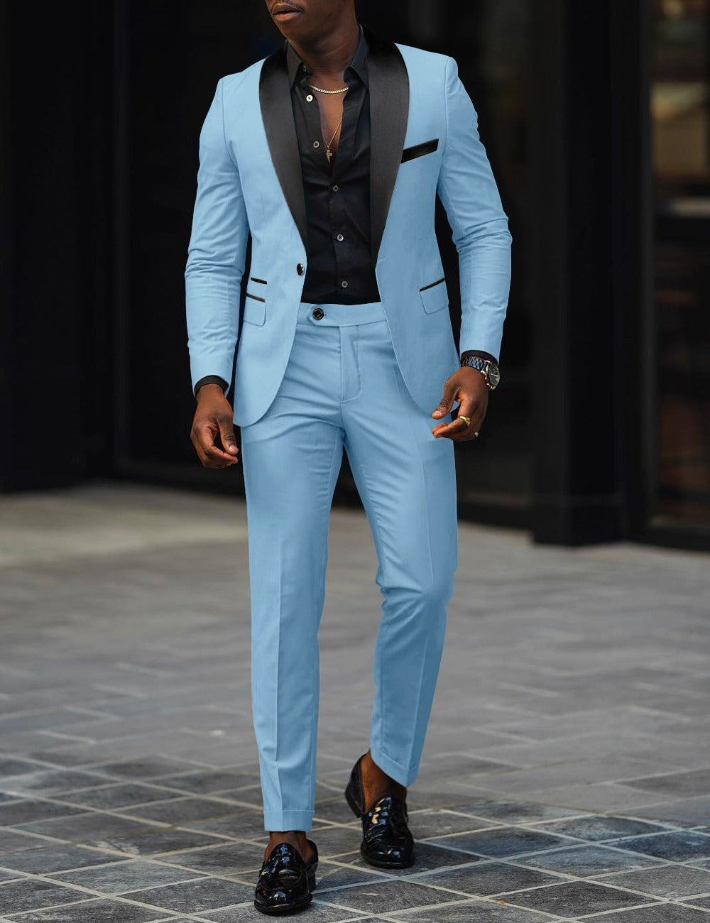 Dress Autumn Men's Business Casual Slim-fitting Suit Set