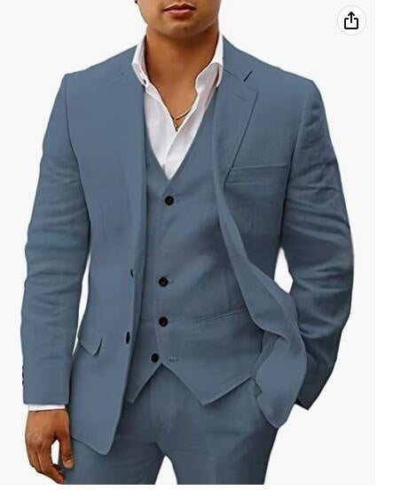 Casual Suit Groom Wedding Banquet Suit for All Seasons