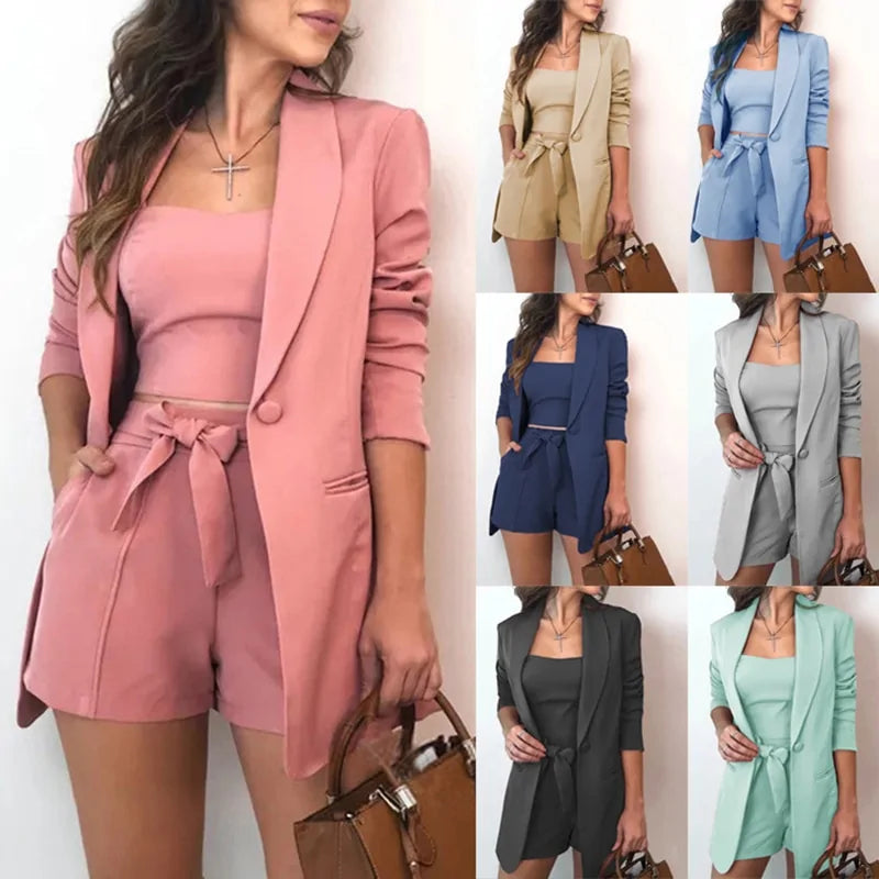 Long-Sleeve Blazer Set for Professional and Stylish Looks