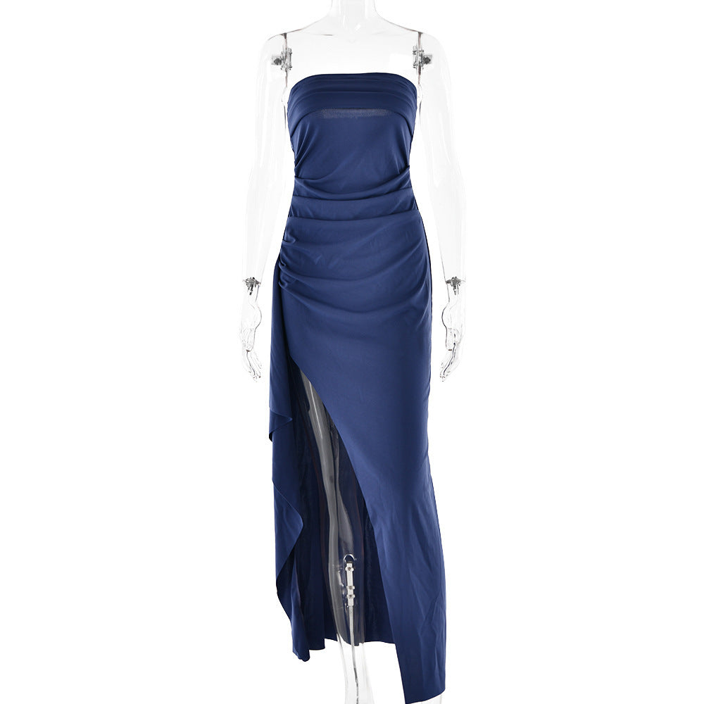 Strapless Split Long Dress Summer