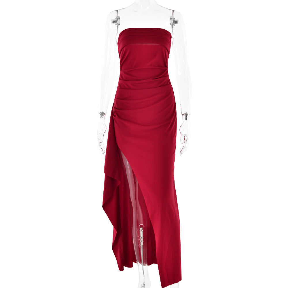 Strapless Split Long Dress Summer