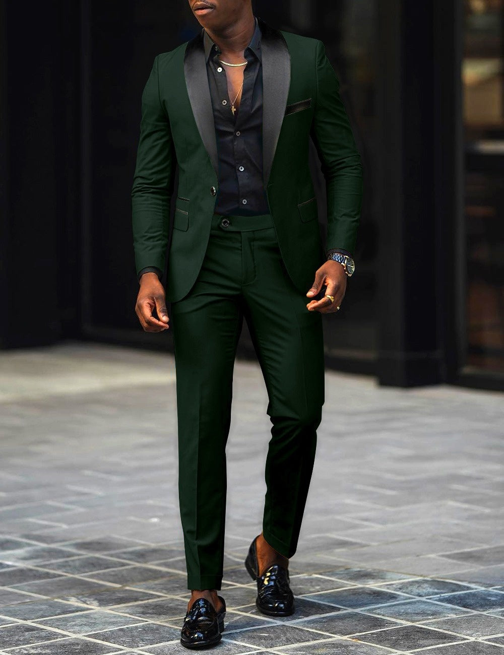 Dress Autumn Men's Business Casual Slim-fitting Suit Set