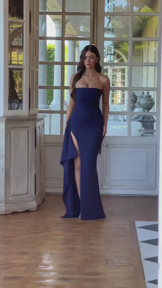 Strapless Split Long Dress Summer
